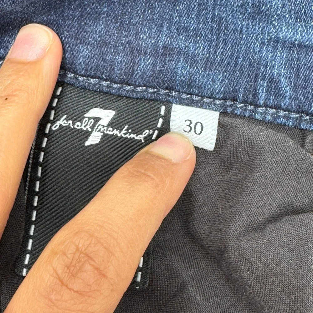 7 For All Mankind Jeans Mens 30 Dark Blue Slimmy Tapered Luxe Performance Plus
